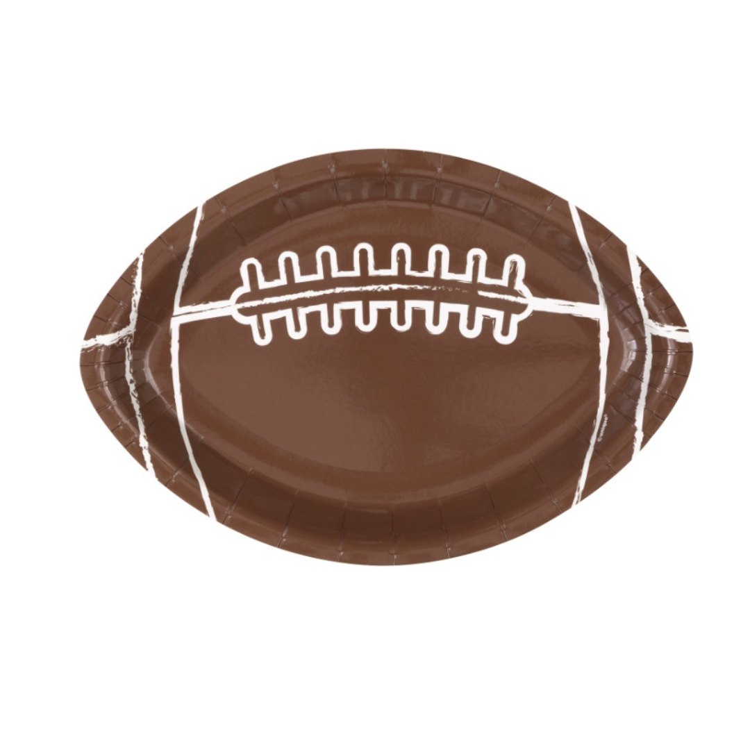 Football Shaped Plates 8pk