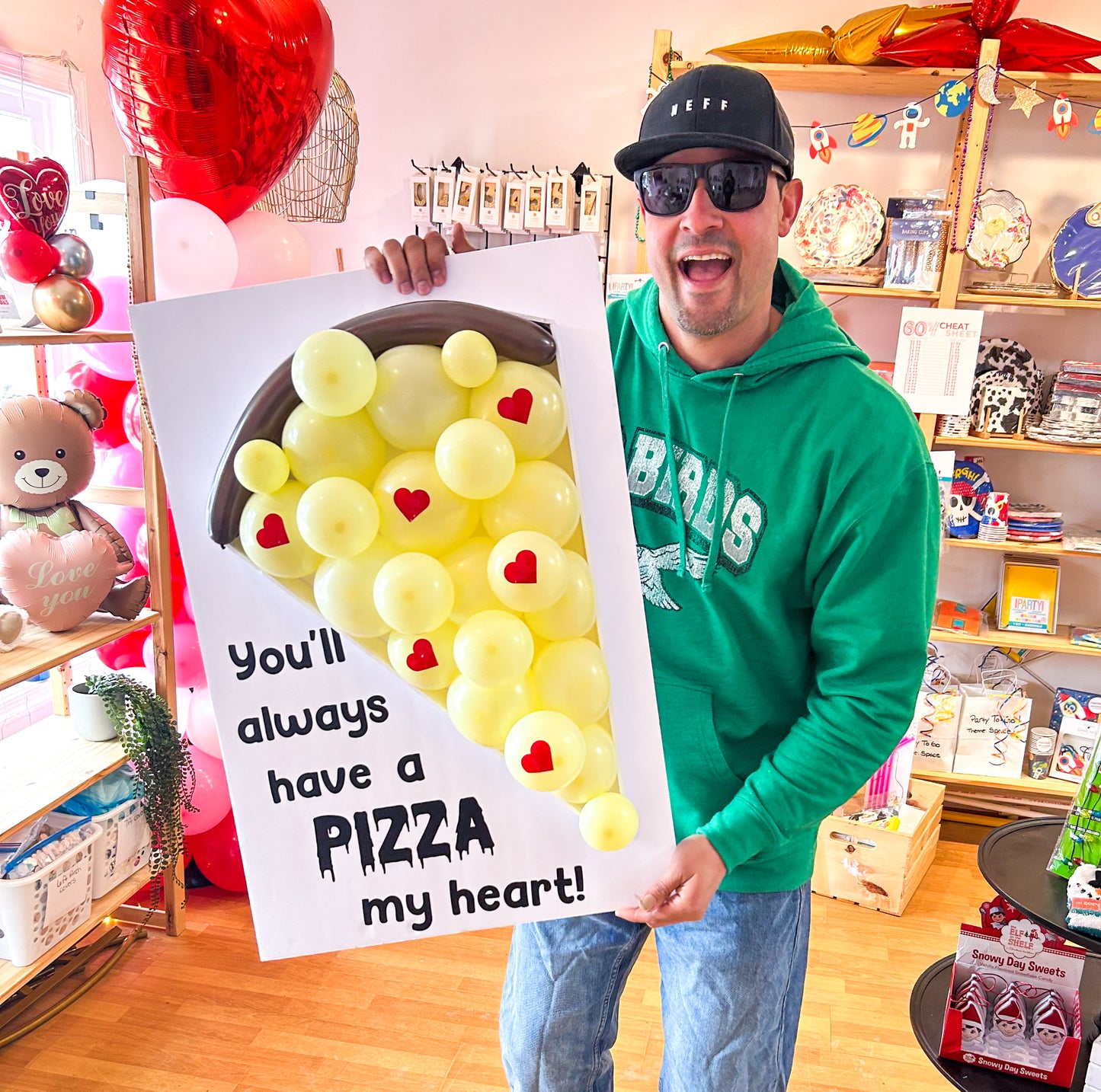 Larger Than Life Balloon Card - Pizza