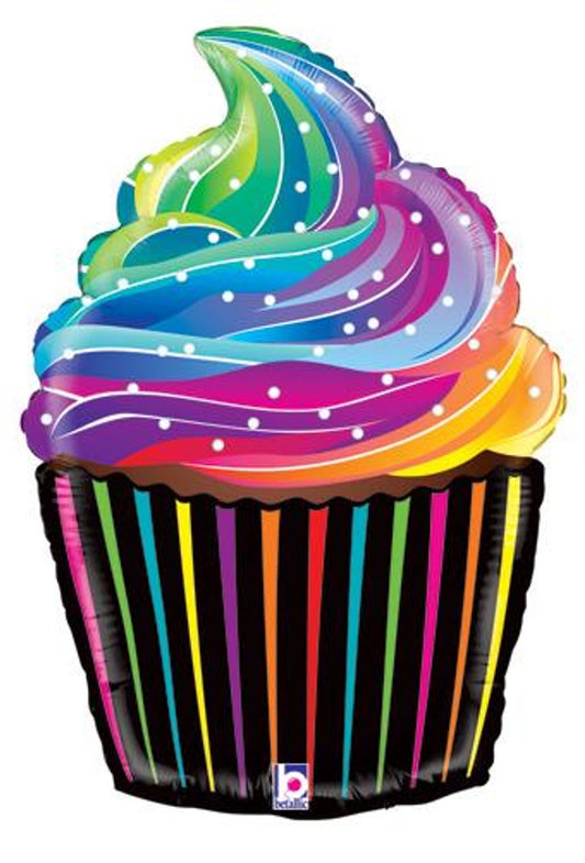 Foil jumbo Cupcake helium balloon