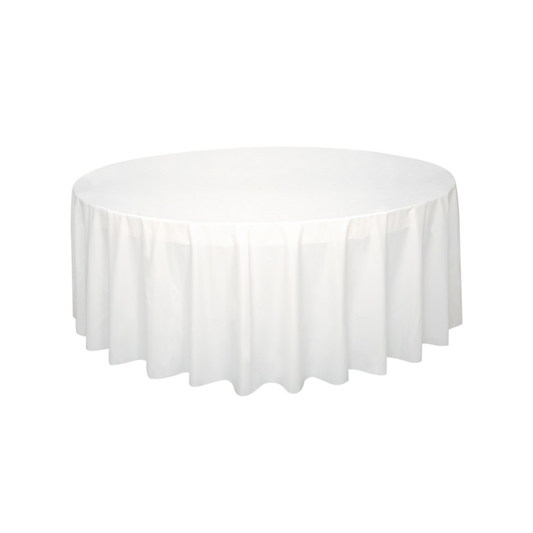 White Round Tablecloth