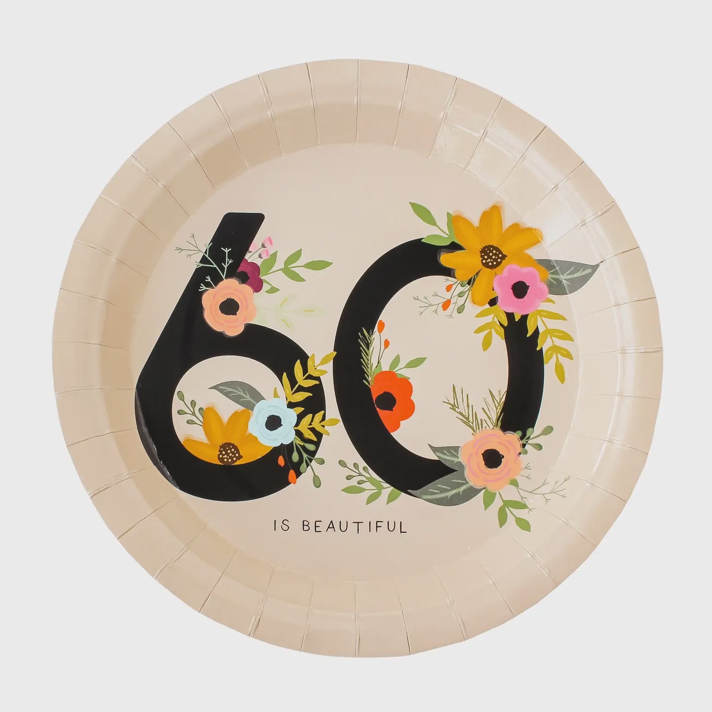 60 is beautiful plates 10pk