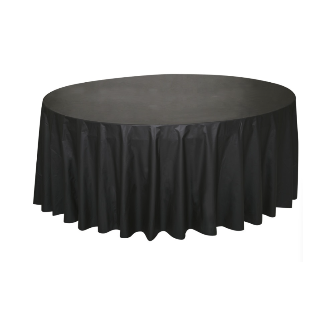 Black Round Tablecloth