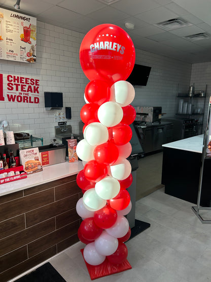 Spiral Balloon Column - Customized Topper