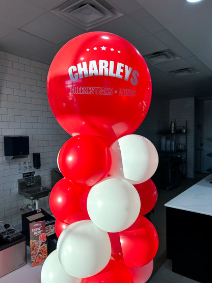 Spiral Balloon Column - Customized Topper