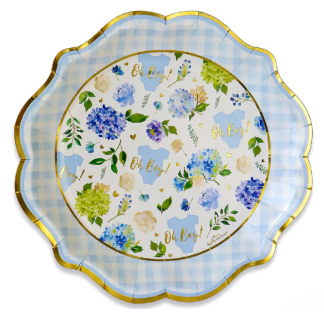 Floral Boy Dinner Plates 16pk