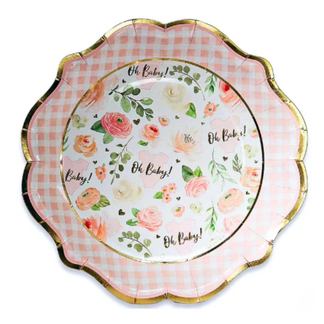 Floral Girl Dinner Plates 16pk