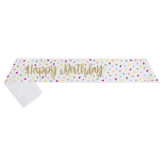 Confetti Happy Birthday Sash