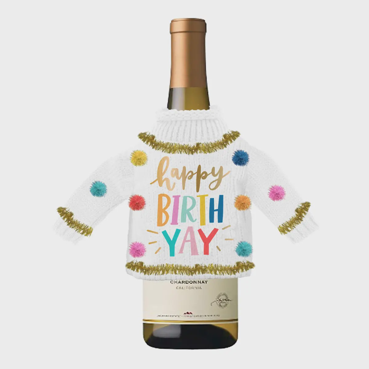 Wine Bottle Sweater - Happy BirthYAY!