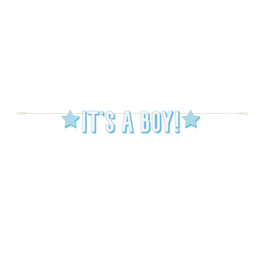 Blue It's A Boy Banner