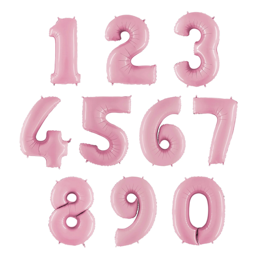 Number Balloon - Pastel Pink