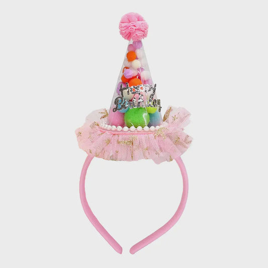 Pink Happy Birthday Headband