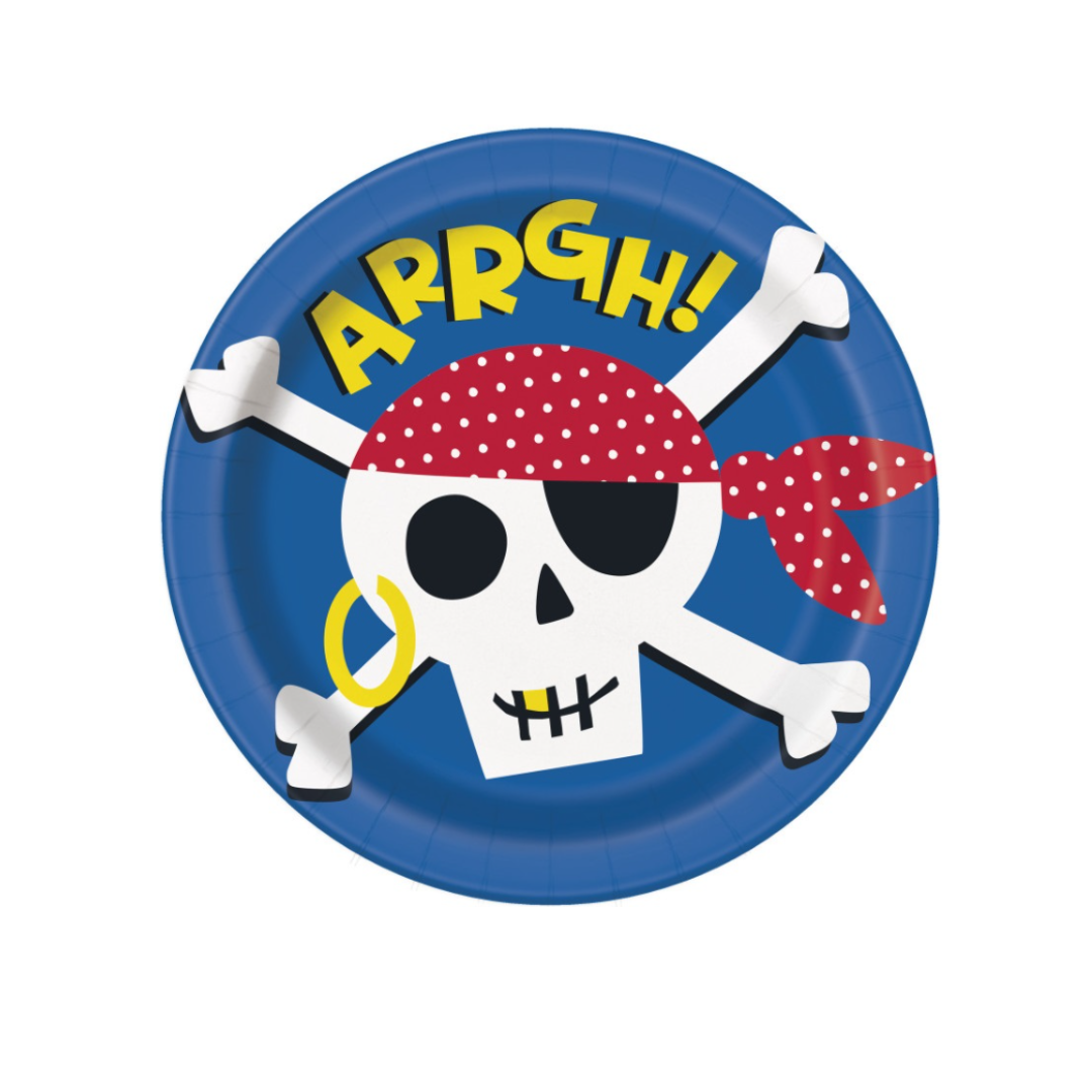 Pirate Themed Dinner Plates 8pk