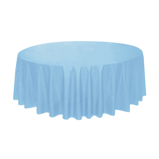 Powered Blue Round Tablecloth