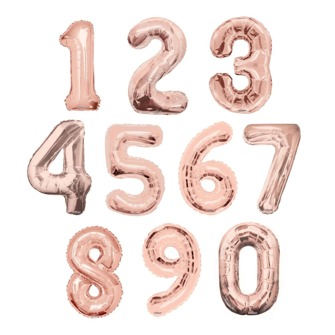 Number Balloon - Rose Gold