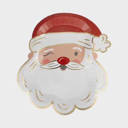 Santa Plate 8pk