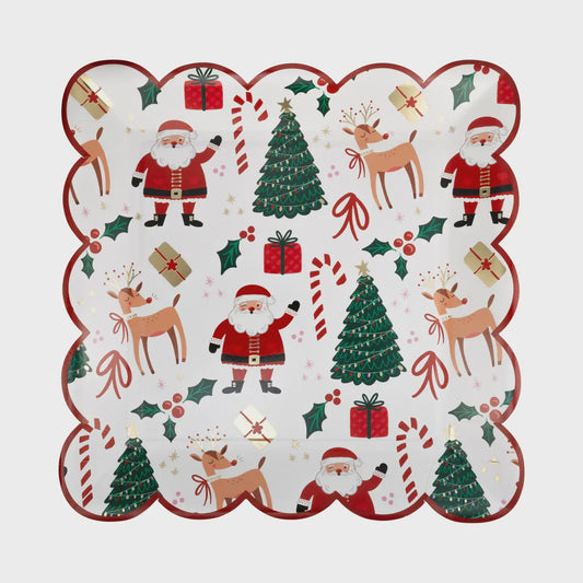 Whimsy Christmas Plate 8pk