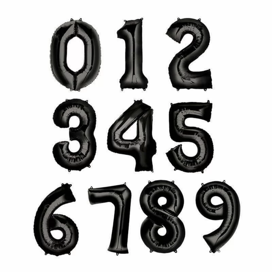 Number Balloon - Black