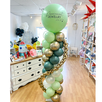 Spiral Balloon Column - Customized Topper