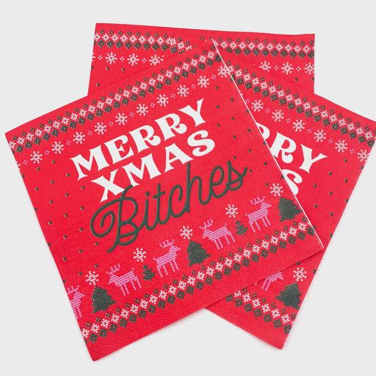 MERRY XMAS BITCHES Napkins 20ct.